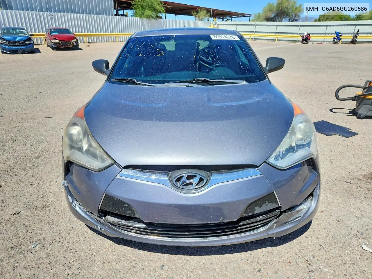 2016 Hyundai Veloster Base VIN: KMHTC6AD6GU260586 Lot: 59974376