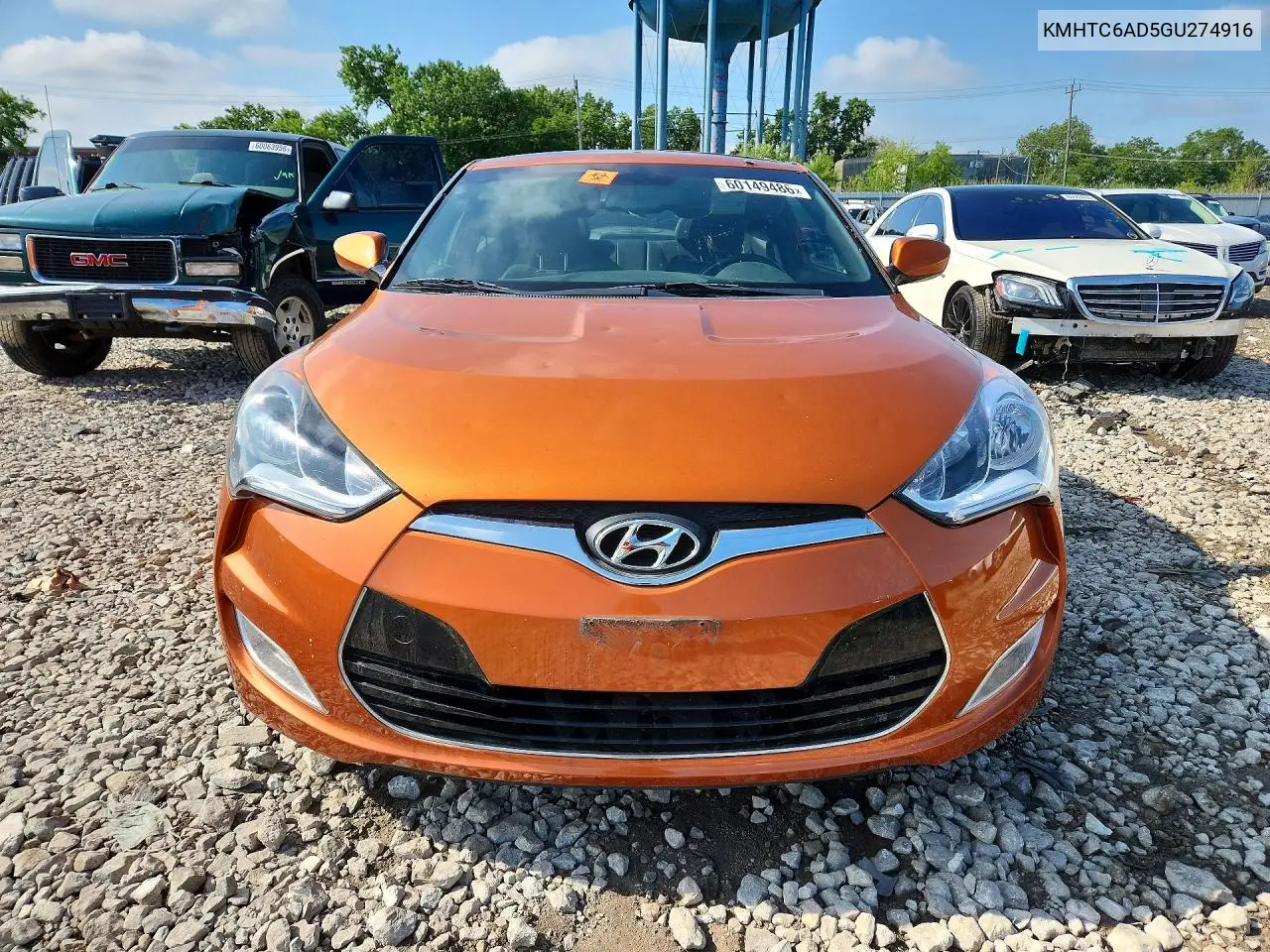 2016 Hyundai Veloster Base VIN: KMHTC6AD5GU274916 Lot: 60149486