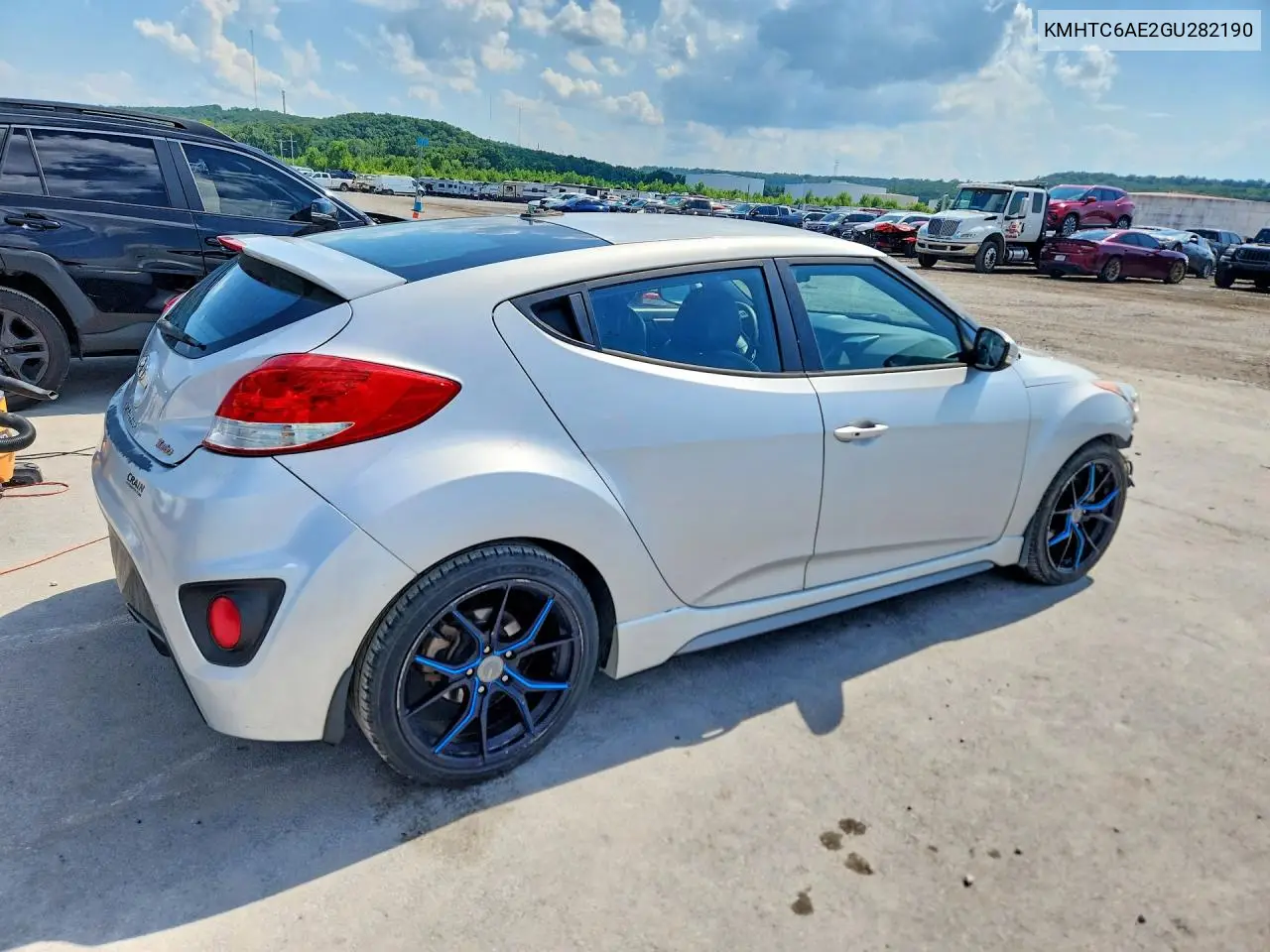 2016 Hyundai Veloster Turbo VIN: KMHTC6AE2GU282190 Lot: 60380856