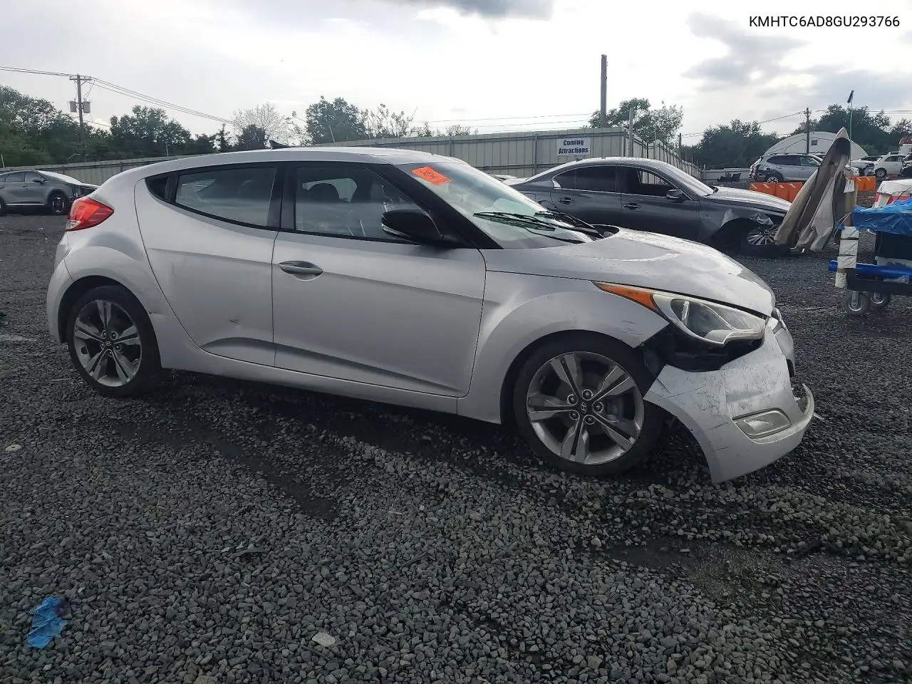 2016 Hyundai Veloster Base VIN: KMHTC6AD8GU293766 Lot: 60405616