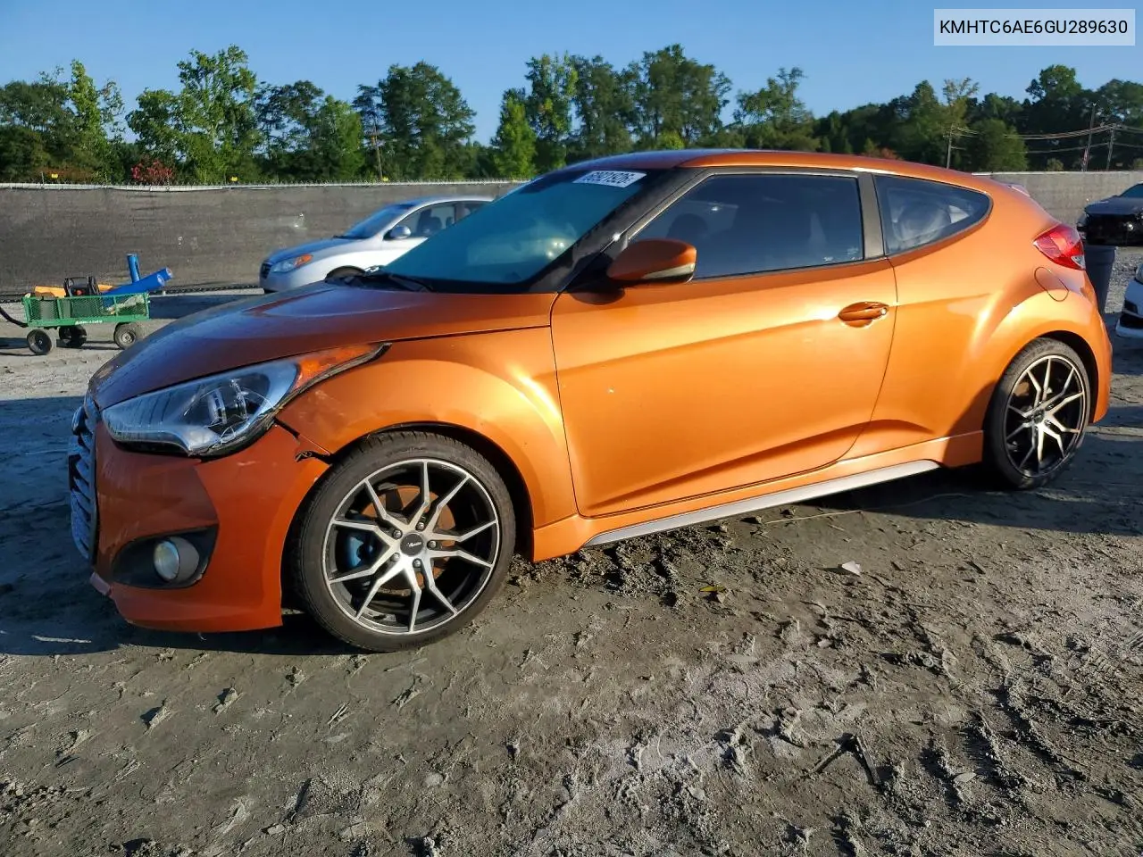 2016 Hyundai Veloster Turbo VIN: KMHTC6AE6GU289630 Lot: 60921926