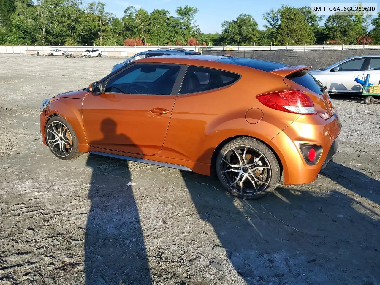 2016 Hyundai Veloster Turbo VIN: KMHTC6AE6GU289630 Lot: 60921926