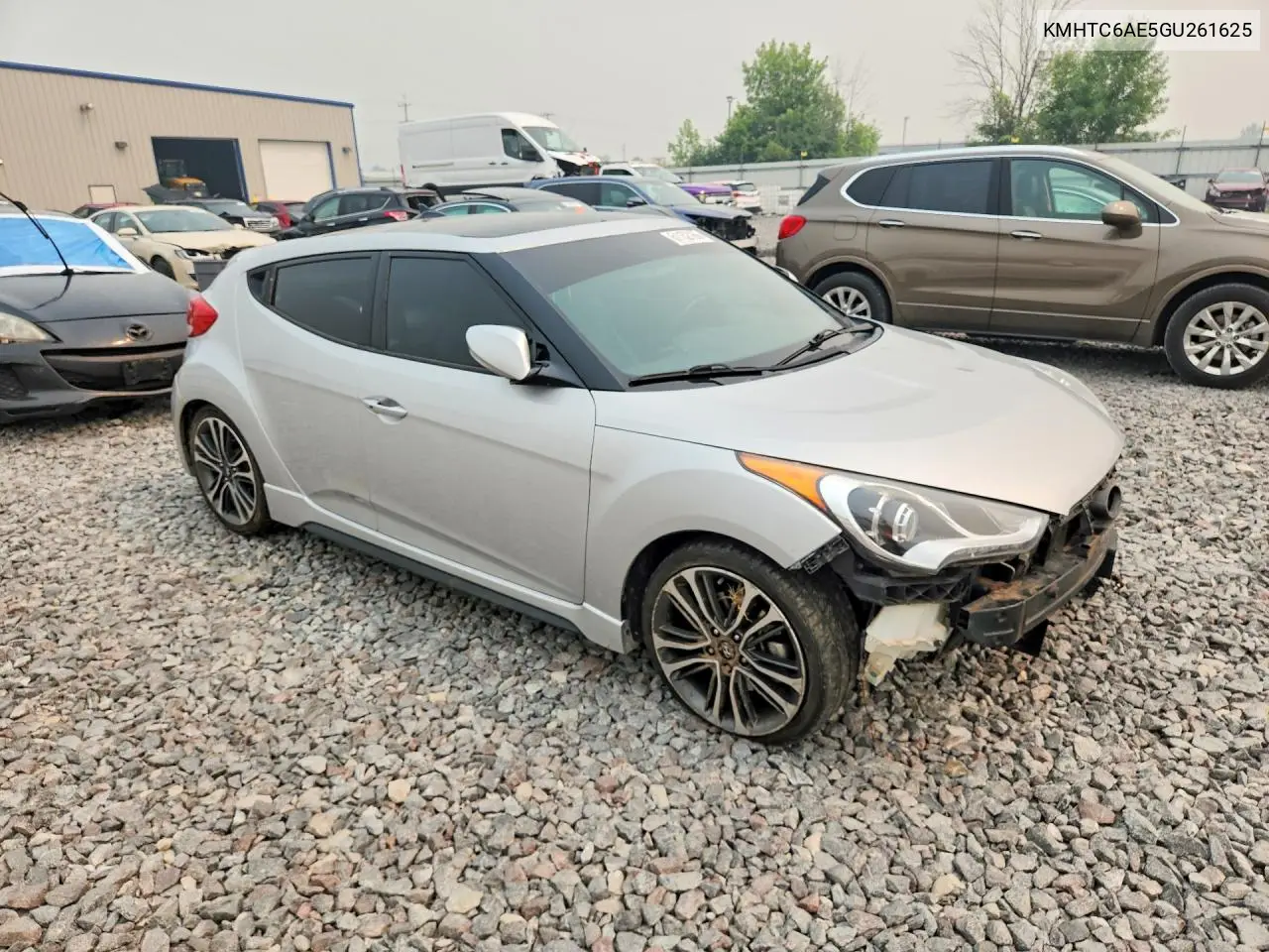 2016 Hyundai Veloster Turbo VIN: KMHTC6AE5GU261625 Lot: 61152166