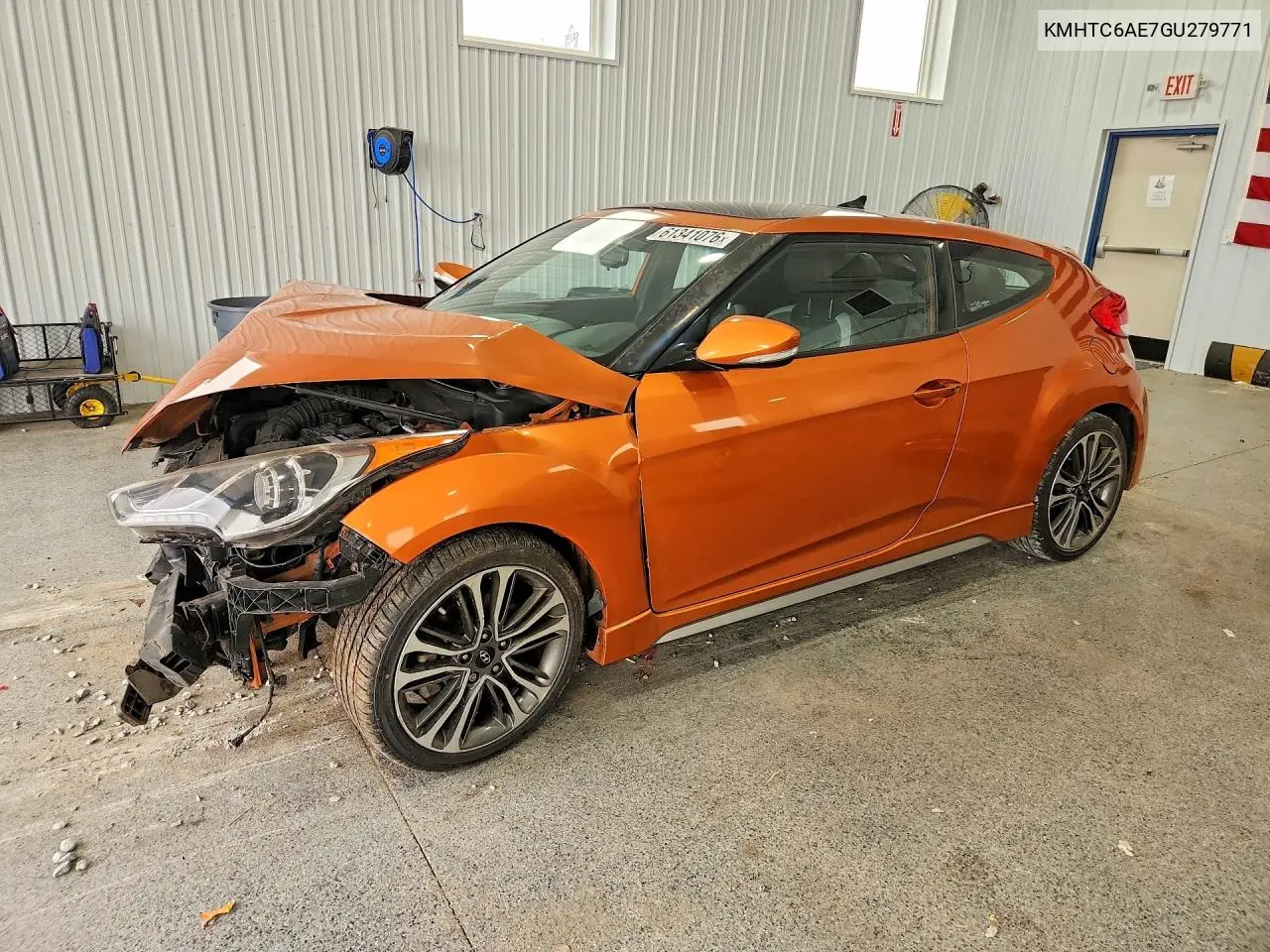 2016 Hyundai Veloster Turbo VIN: KMHTC6AE7GU279771 Lot: 61341076