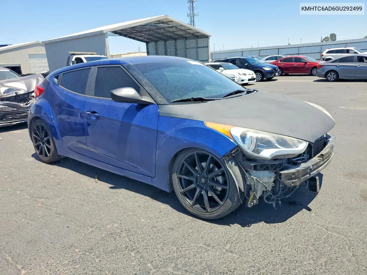 2016 Hyundai Veloster Base VIN: KMHTC6AD6GU292499 Lot: 61445566