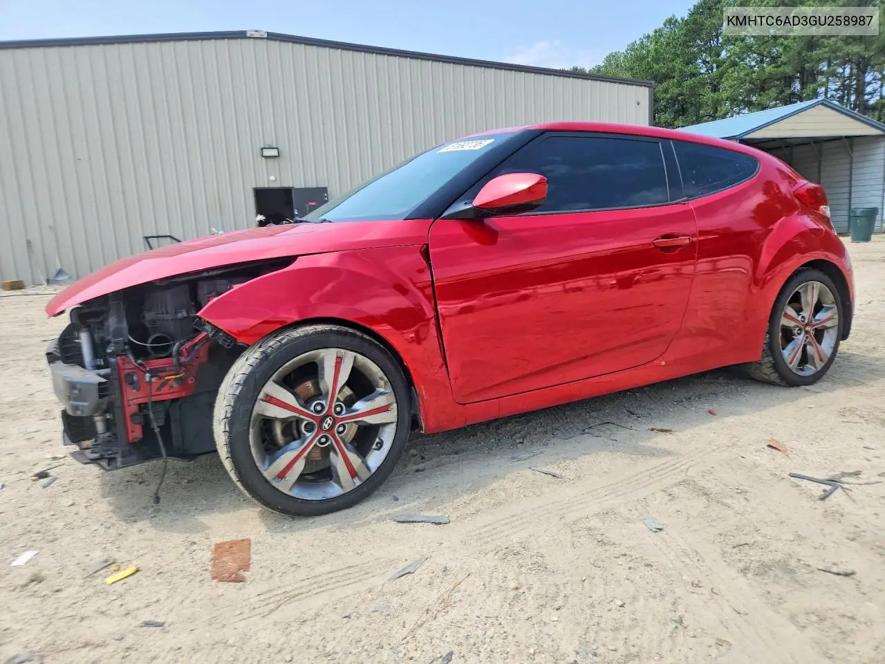 2016 Hyundai Veloster Base VIN: KMHTC6AD3GU258987 Lot: 61692736