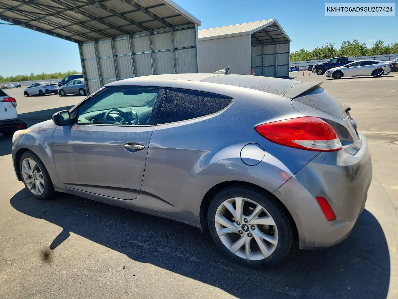 2016 Hyundai Veloster Base VIN: KMHTC6AD9GU257424 Lot: 62042866