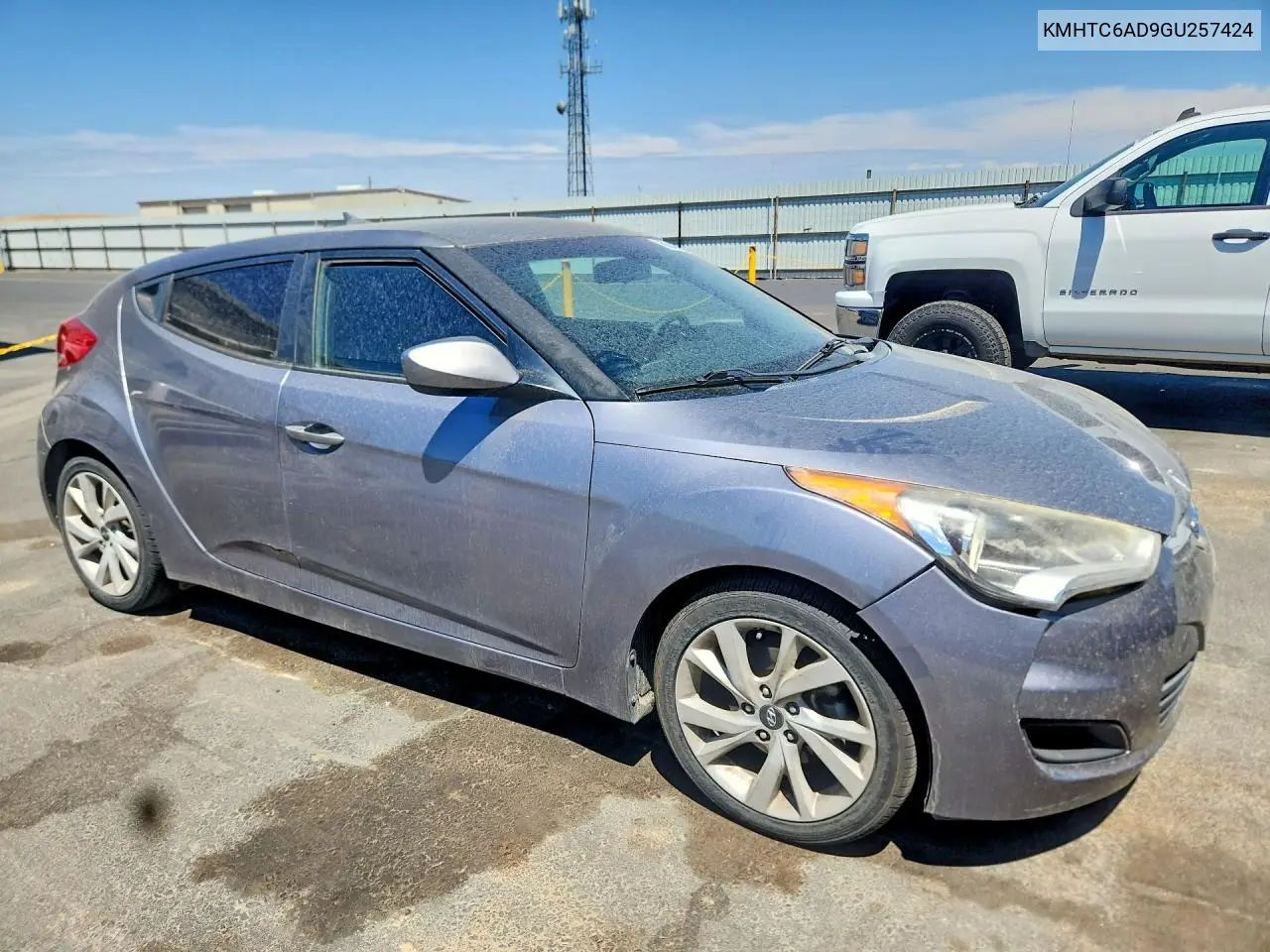 2016 Hyundai Veloster Base VIN: KMHTC6AD9GU257424 Lot: 62042866