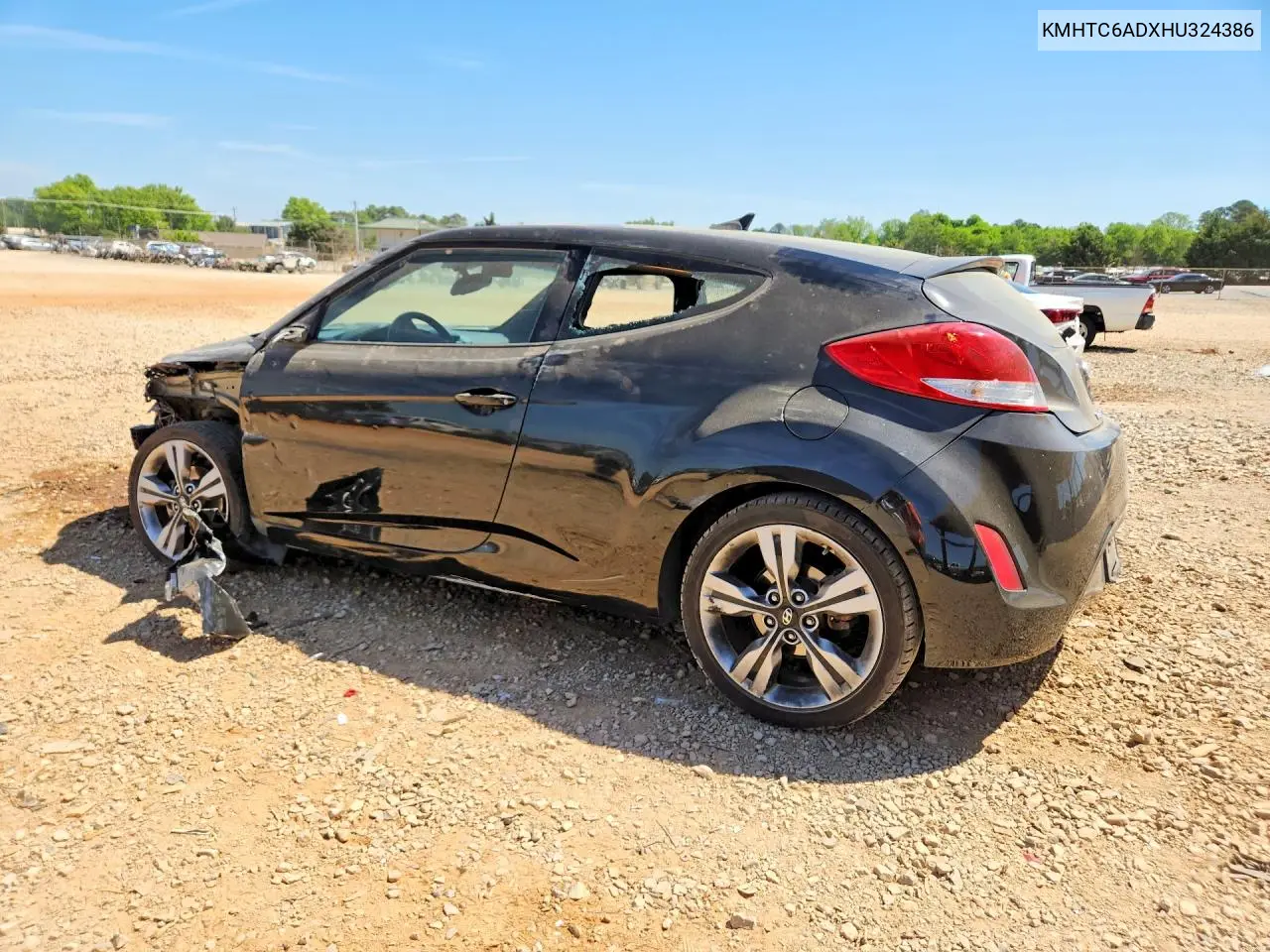 2017 Hyundai Veloster Value Edition VIN: KMHTC6ADXHU324386 Lot: 50096096