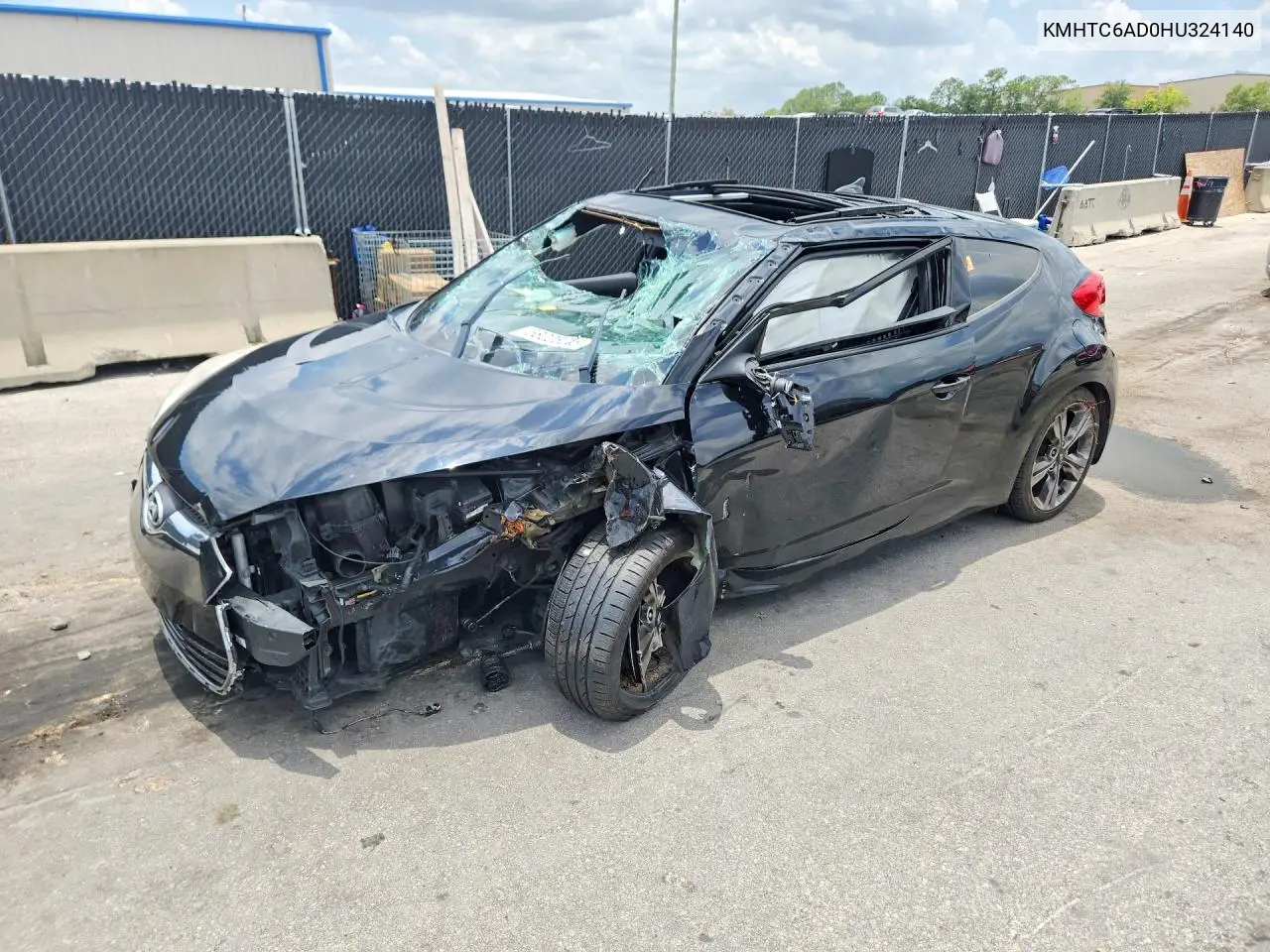 2017 Hyundai Veloster Value Edition VIN: KMHTC6AD0HU324140 Lot: 58206236
