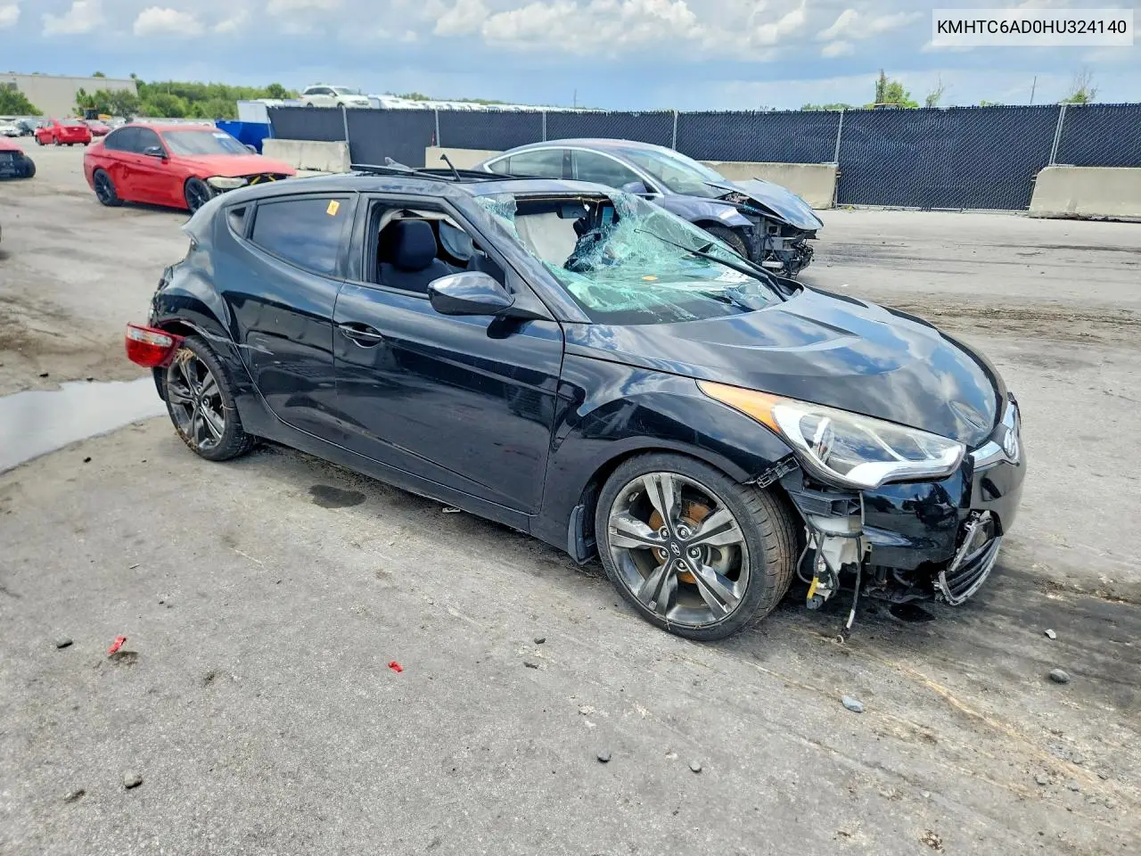 2017 Hyundai Veloster Value Edition VIN: KMHTC6AD0HU324140 Lot: 58206236