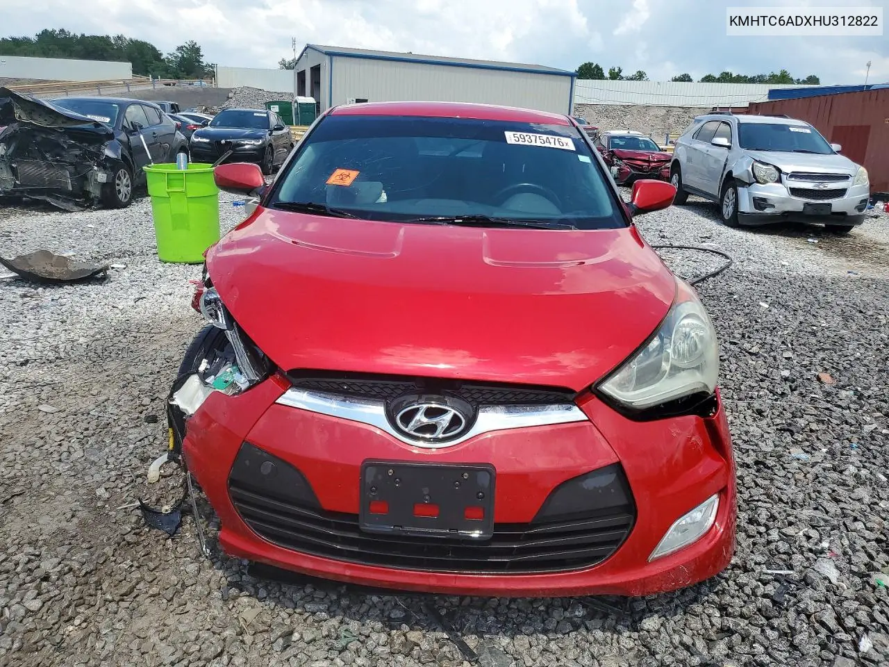 2017 Hyundai Veloster Base VIN: KMHTC6ADXHU312822 Lot: 59375476