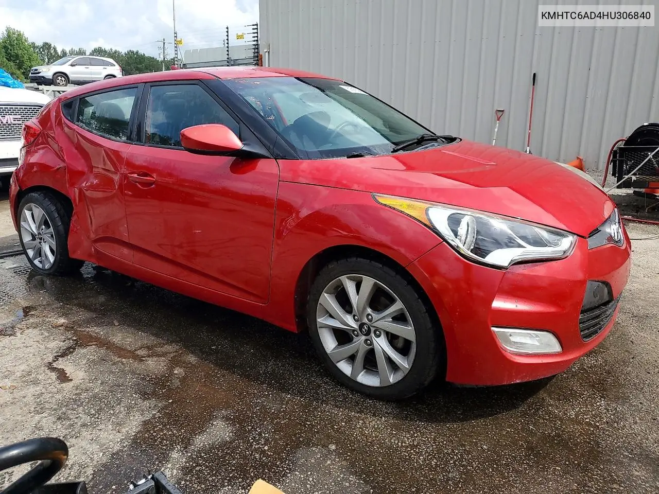 2017 Hyundai Veloster Base VIN: KMHTC6AD4HU306840 Lot: 60589286