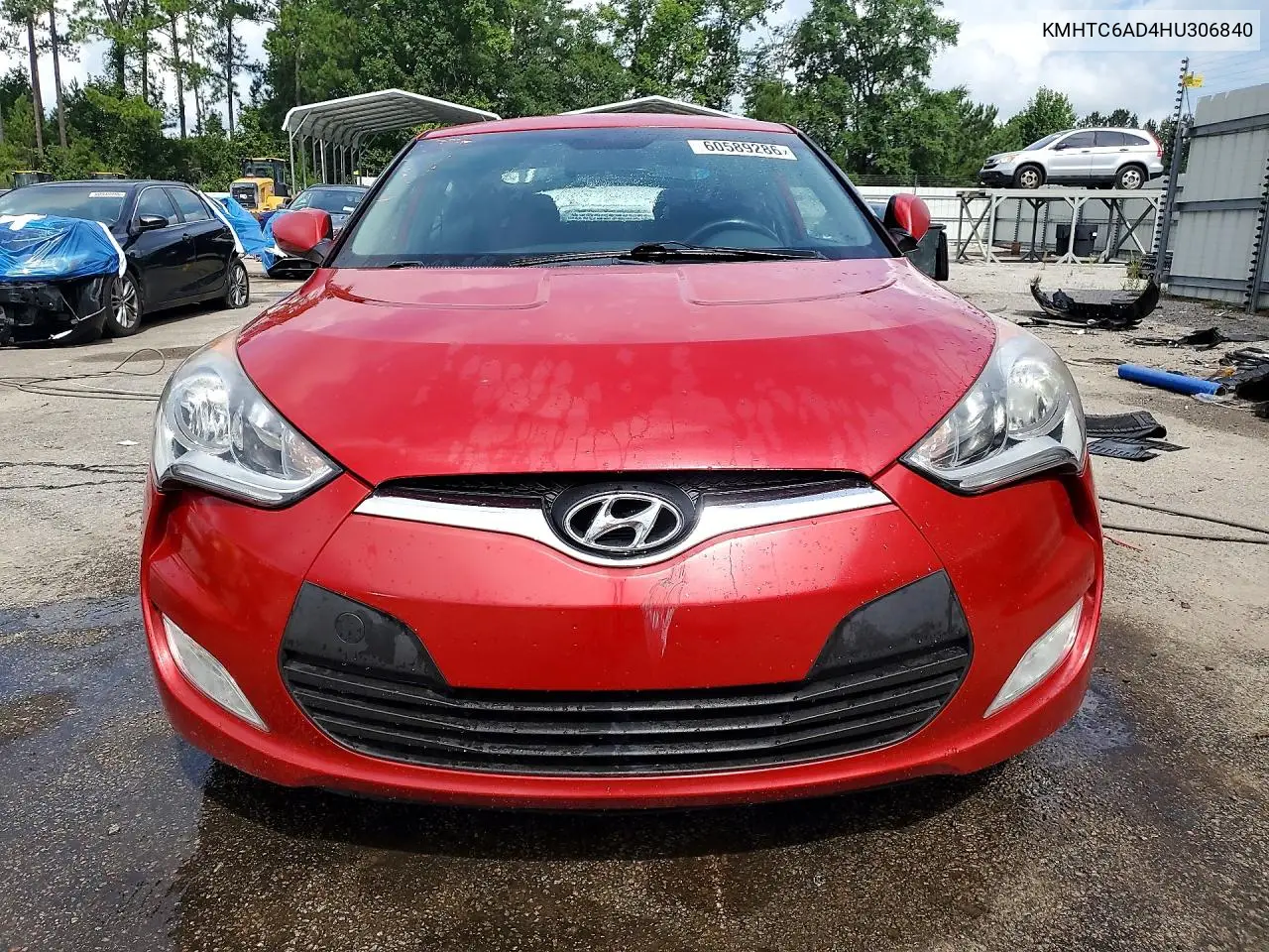 2017 Hyundai Veloster Base VIN: KMHTC6AD4HU306840 Lot: 60589286