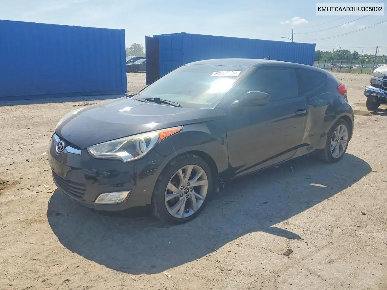 2017 Hyun Veloster VIN: KMHTC6AD3HU305002 Lot: 60852046