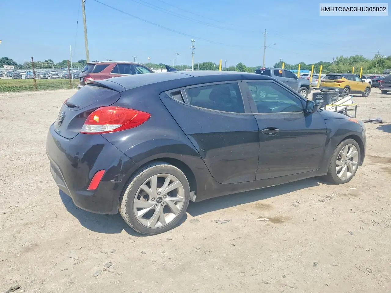 2017 Hyun Veloster VIN: KMHTC6AD3HU305002 Lot: 60852046