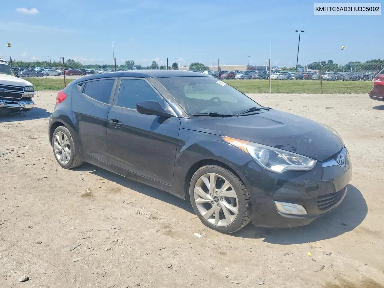 2017 Hyun Veloster VIN: KMHTC6AD3HU305002 Lot: 60852046