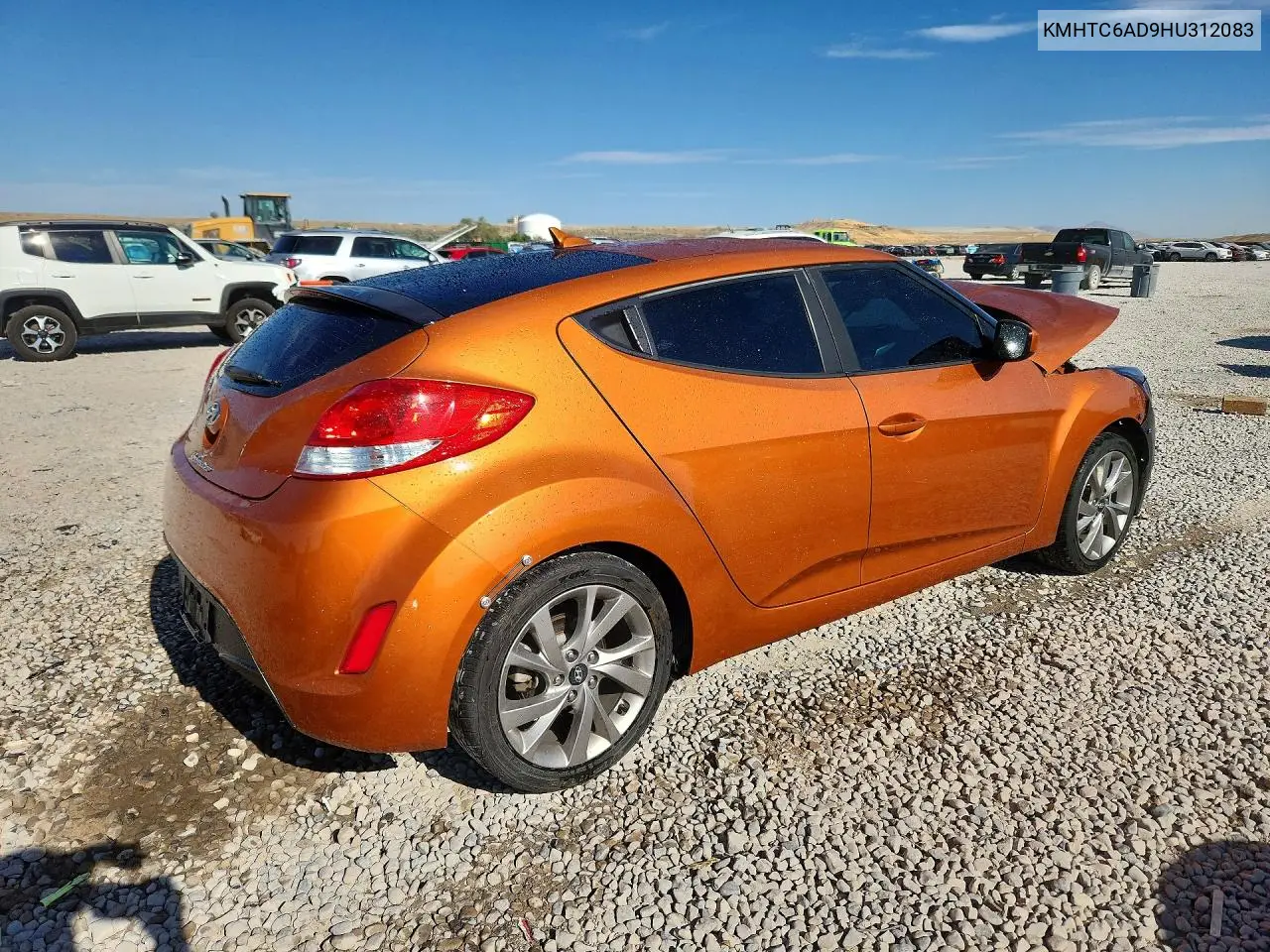 2017 Hyundai Veloster Base VIN: KMHTC6AD9HU312083 Lot: 61157876