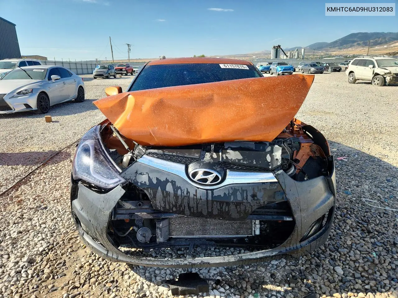 2017 Hyundai Veloster Base VIN: KMHTC6AD9HU312083 Lot: 61157876