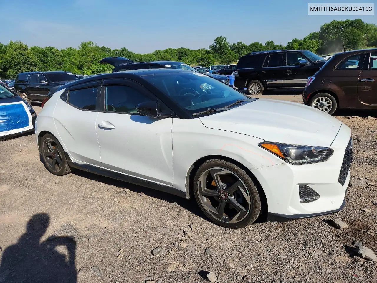 2019 Hyundai Veloster Turbo Ultimate VIN: KMHTH6AB0KU004193 Lot: 56398646