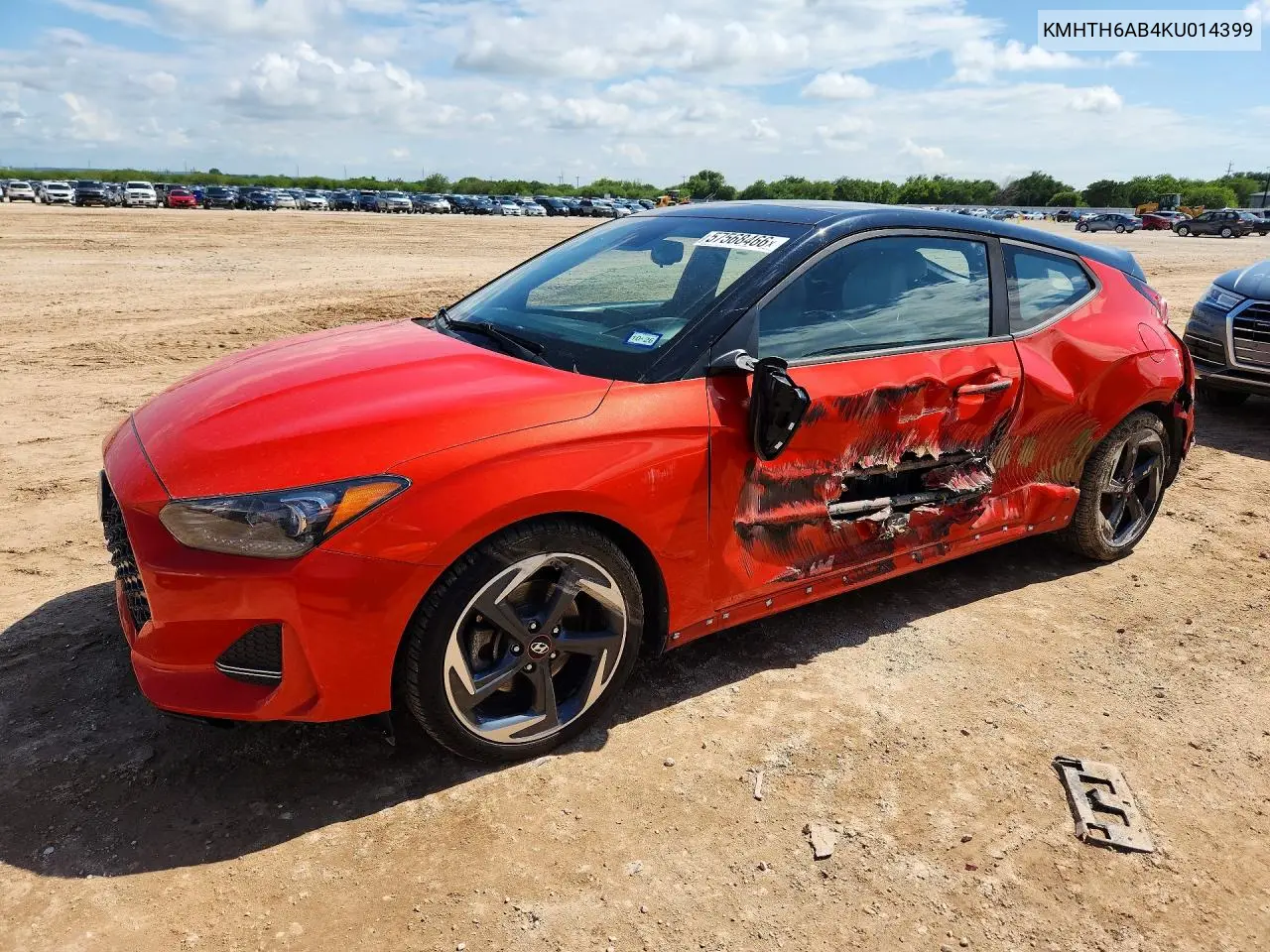 2019 Hyundai Veloster Turbo Ultimate VIN: KMHTH6AB4KU014399 Lot: 57568466