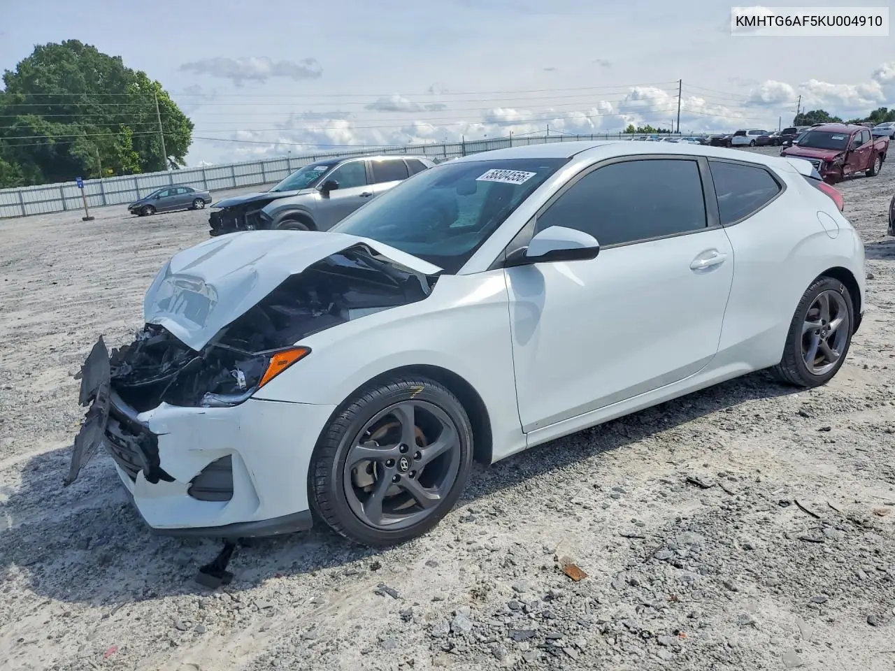 2019 Hyundai Veloster 2.0L VIN: KMHTG6AF5KU004910 Lot: 58304556