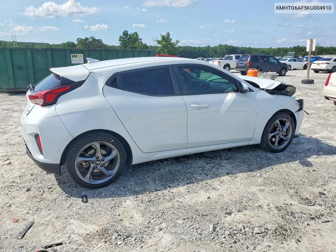 2019 Hyundai Veloster 2.0L VIN: KMHTG6AF5KU004910 Lot: 58304556