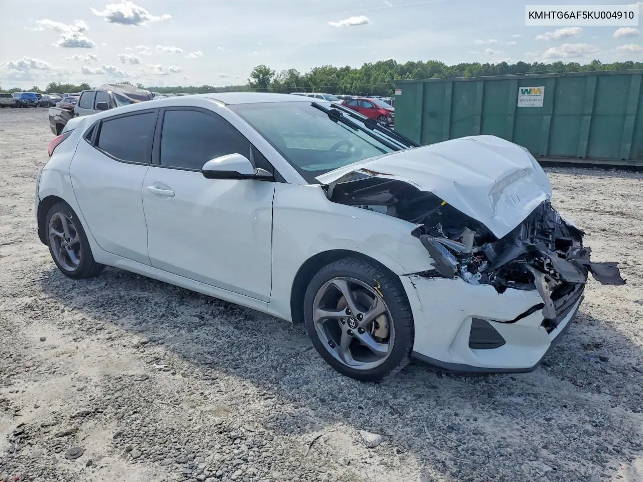 2019 Hyundai Veloster 2.0L VIN: KMHTG6AF5KU004910 Lot: 58304556