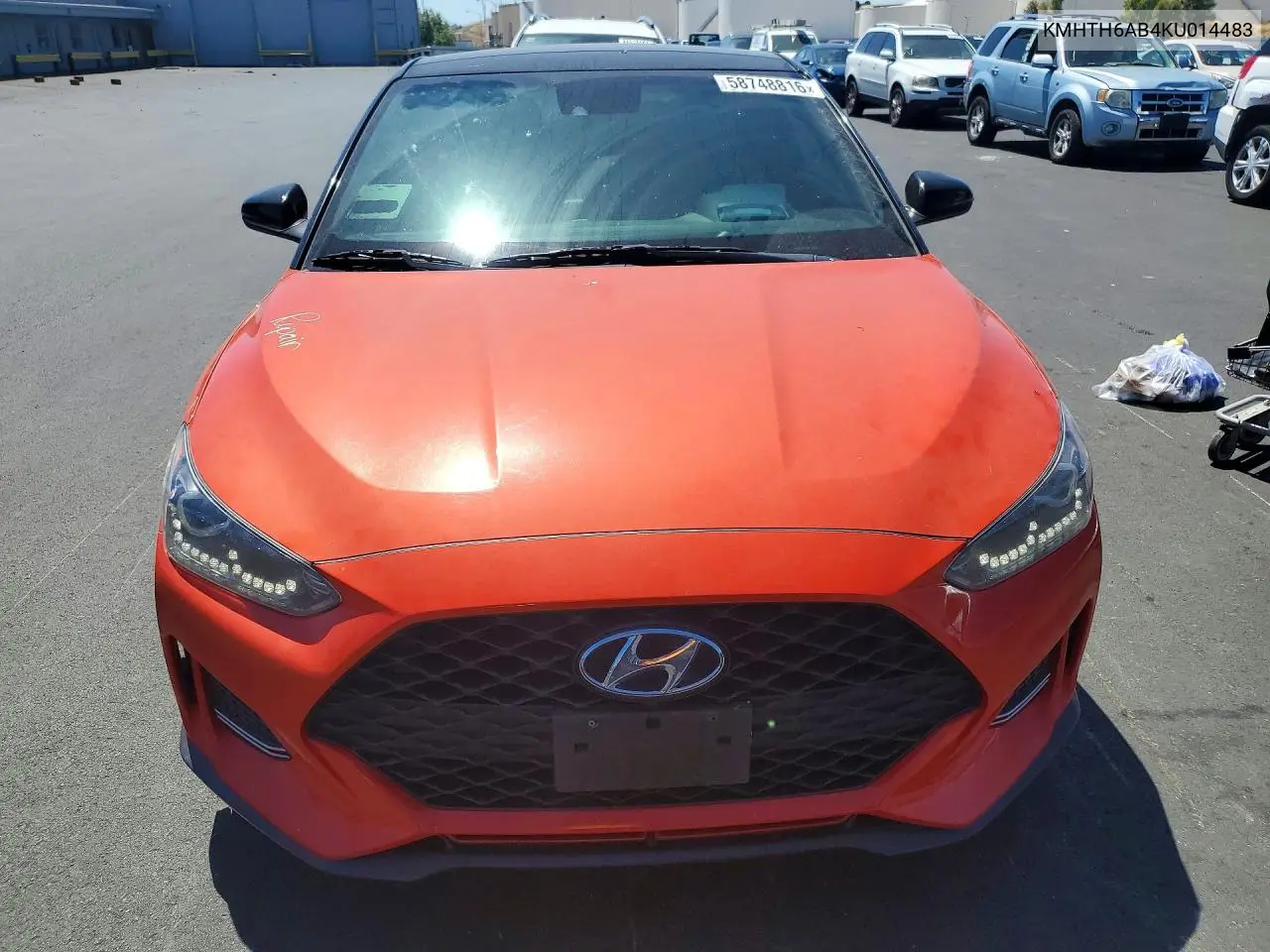 2019 Hyundai Veloster Turbo Ultimate VIN: KMHTH6AB4KU014483 Lot: 58748816