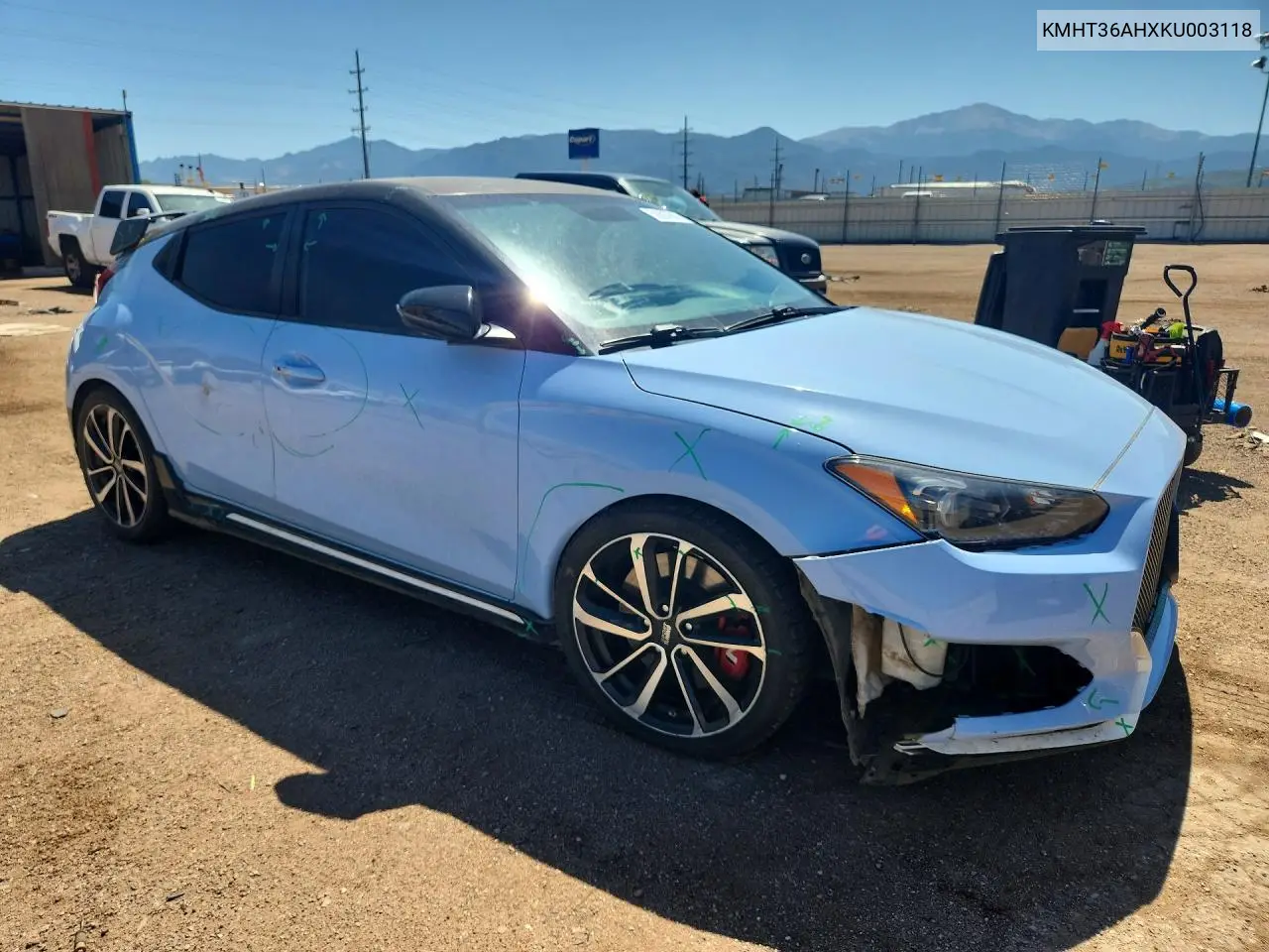 2019 Hyundai Veloster N Base VIN: KMHT36AHXKU003118 Lot: 59297696