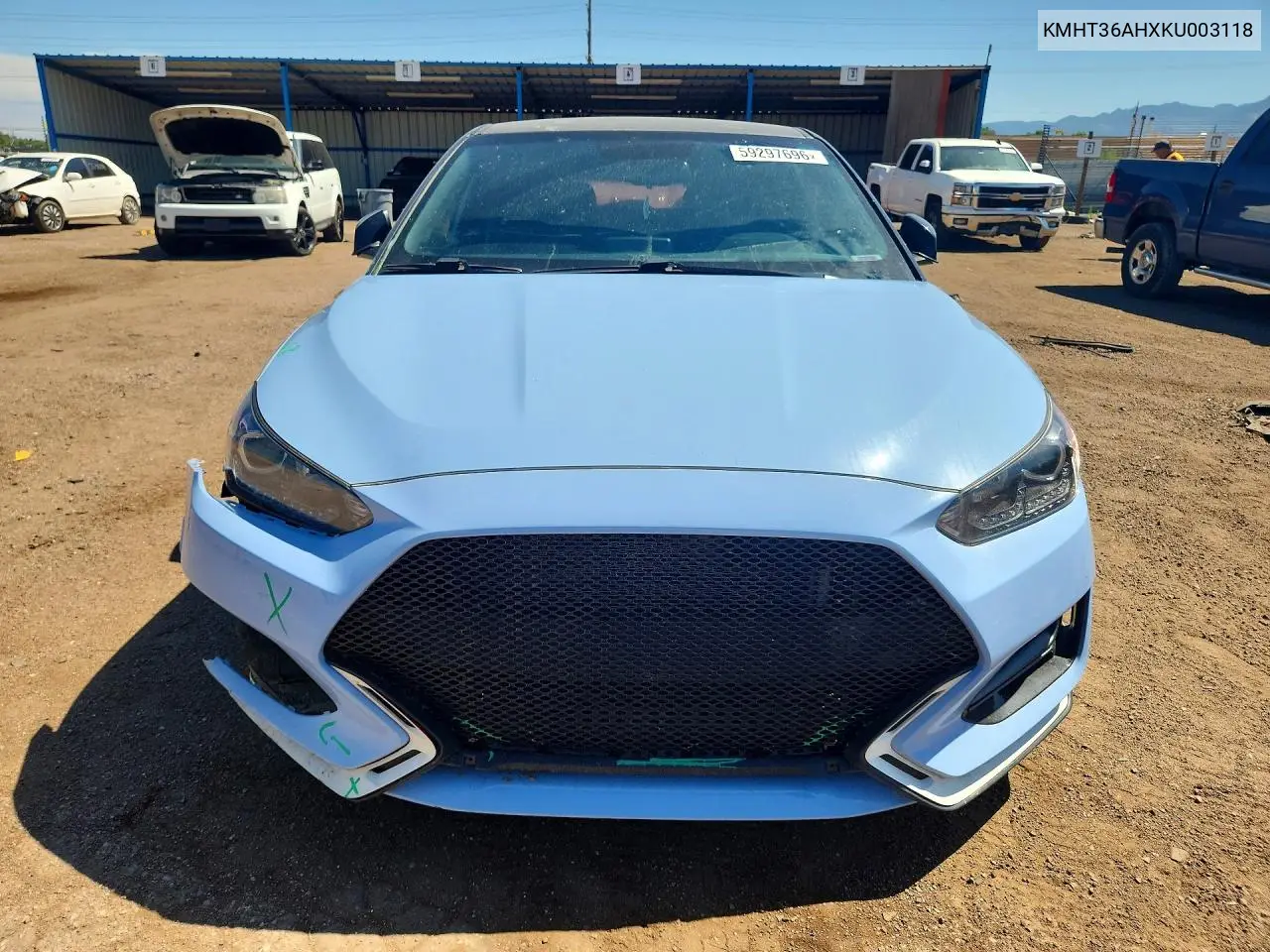 2019 Hyundai Veloster N Base VIN: KMHT36AHXKU003118 Lot: 59297696