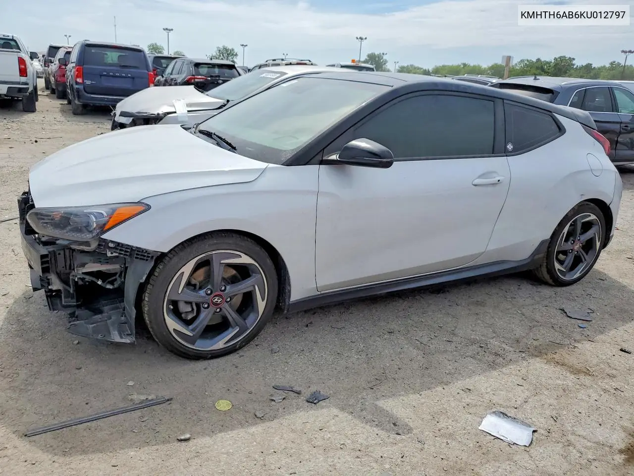 2019 Hyundai Veloster Turbo Ultimate VIN: KMHTH6AB6KU012797 Lot: 59659616