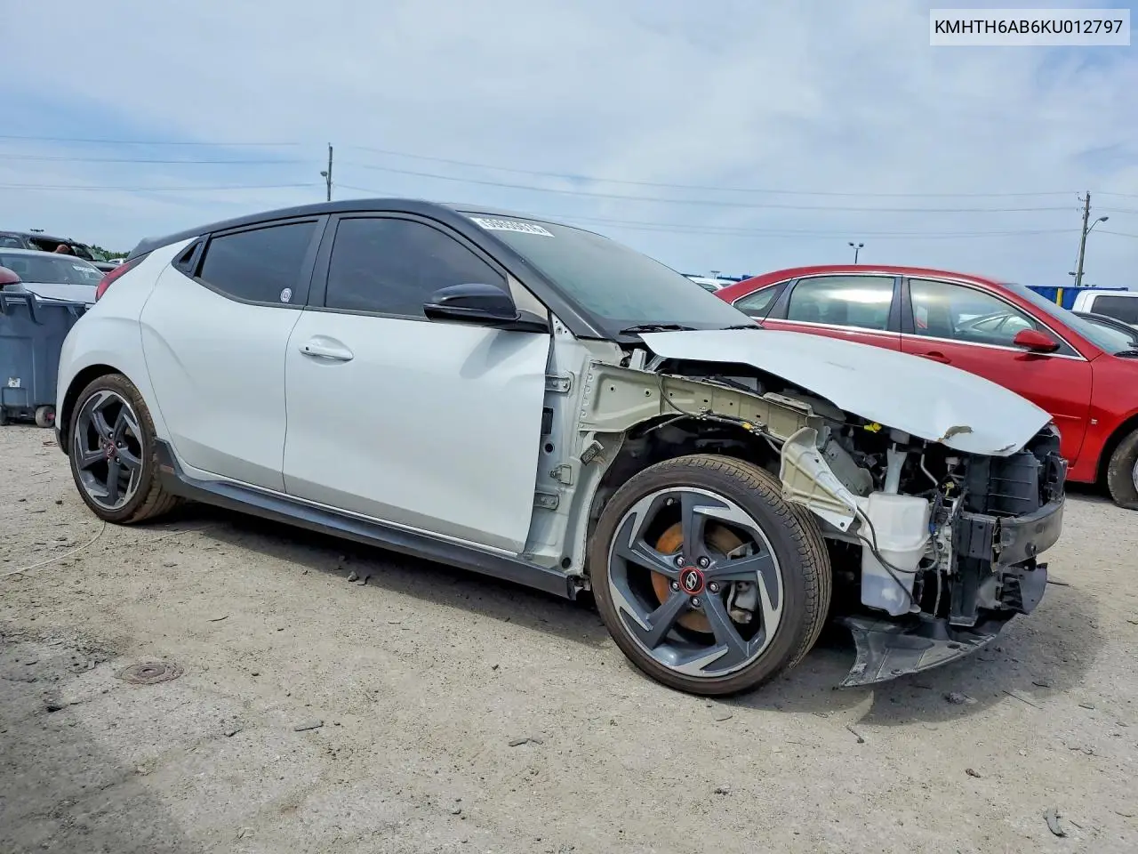 2019 Hyundai Veloster Turbo Ultimate VIN: KMHTH6AB6KU012797 Lot: 59659616