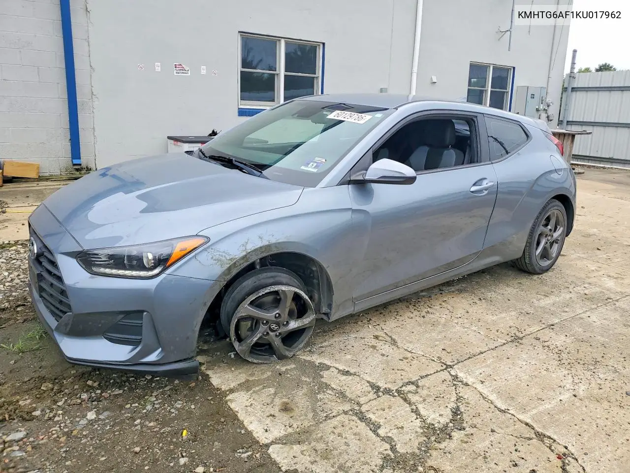 2019 Hyundai Veloster 2.0L VIN: KMHTG6AF1KU017962 Lot: 60129786