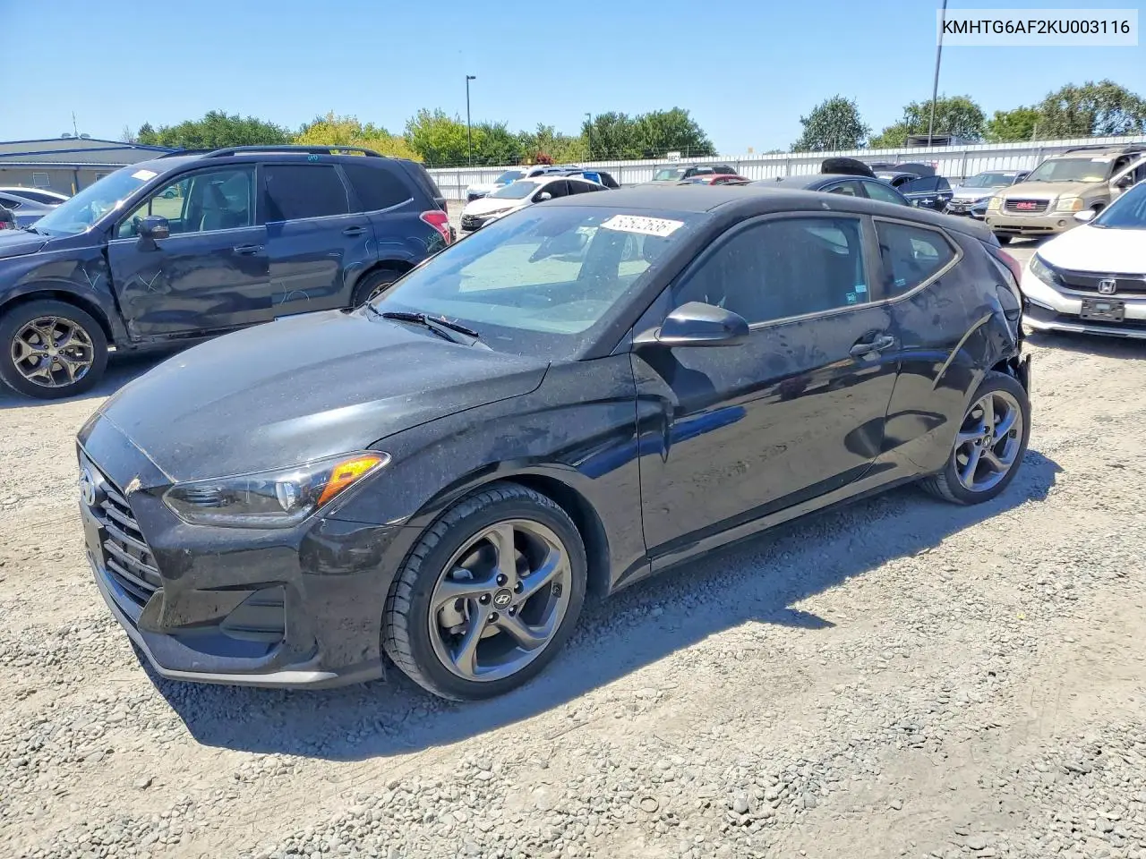 2019 Hyundai Veloster 2.0L VIN: KMHTG6AF2KU003116 Lot: 60502636