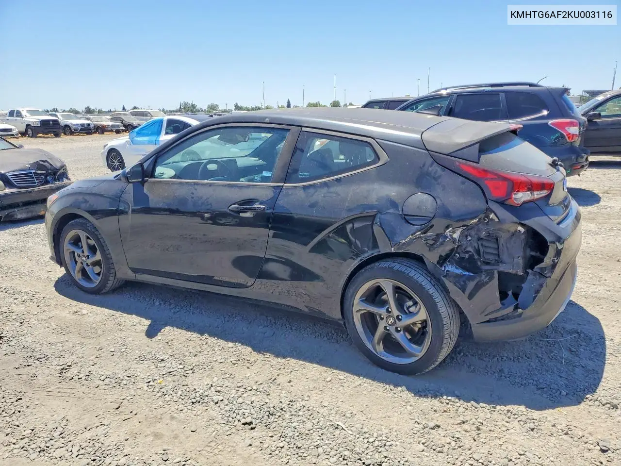 2019 Hyundai Veloster 2.0L VIN: KMHTG6AF2KU003116 Lot: 60502636