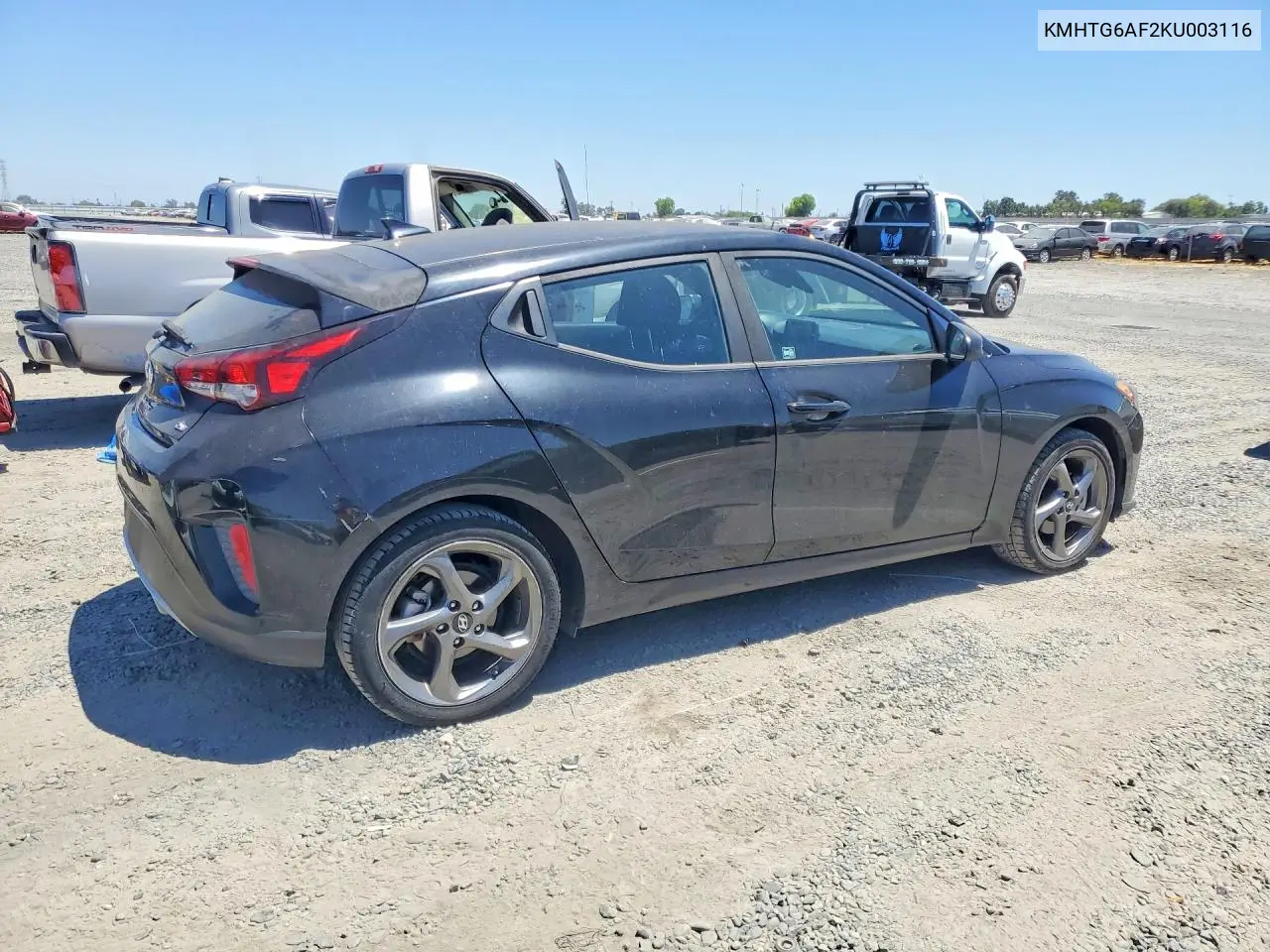 2019 Hyundai Veloster 2.0L VIN: KMHTG6AF2KU003116 Lot: 60502636