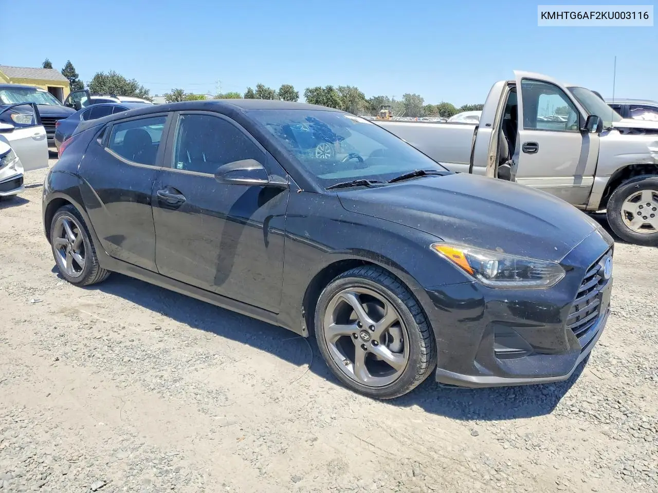 2019 Hyundai Veloster 2.0L VIN: KMHTG6AF2KU003116 Lot: 60502636