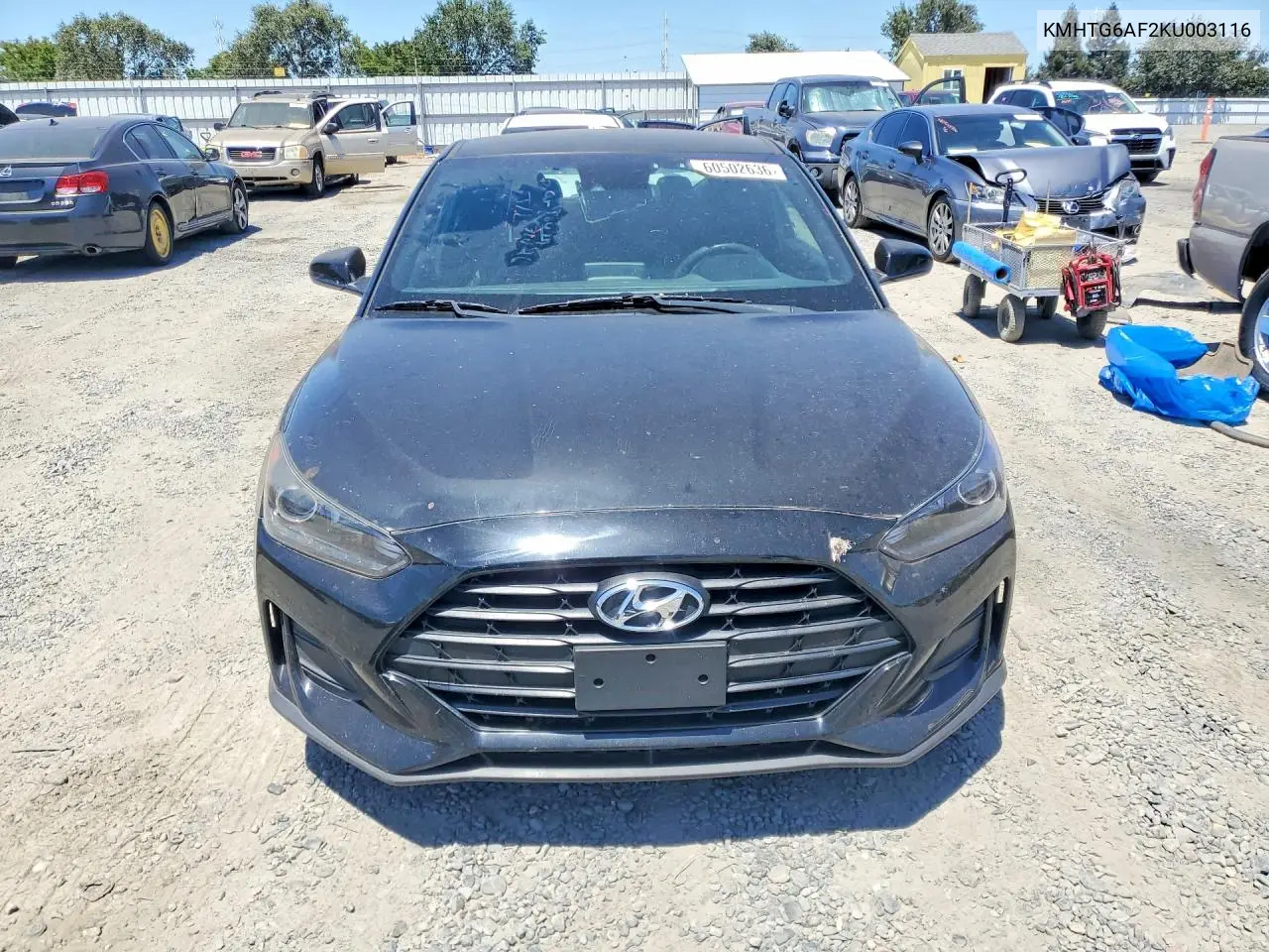2019 Hyundai Veloster 2.0L VIN: KMHTG6AF2KU003116 Lot: 60502636