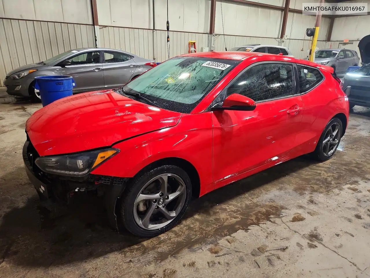 2019 Hyundai Veloster 2.0L VIN: KMHTG6AF6KU016967 Lot: 62035876