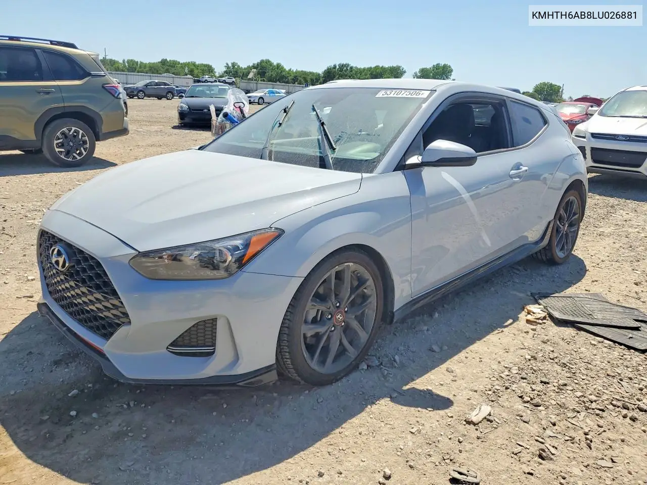 2020 Hyundai Veloster Turbo R-Spec VIN: KMHTH6AB8LU026881 Lot: 53107506