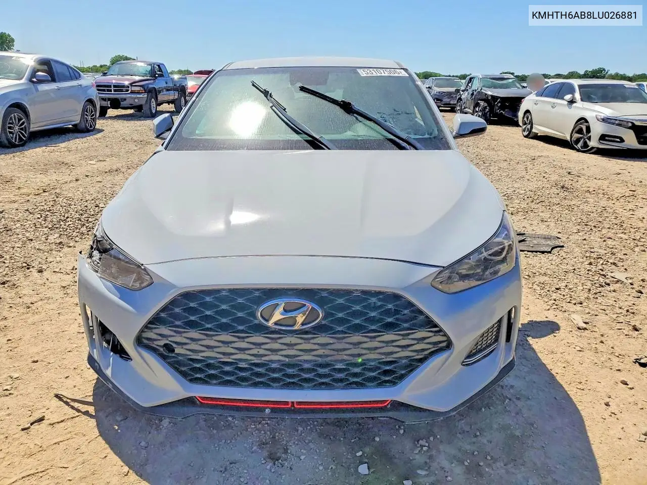 2020 Hyundai Veloster Turbo R-Spec VIN: KMHTH6AB8LU026881 Lot: 53107506