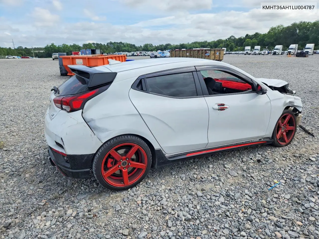 2020 Hyundai Veloster N Base VIN: KMHT36AH1LU004787 Lot: 55309626