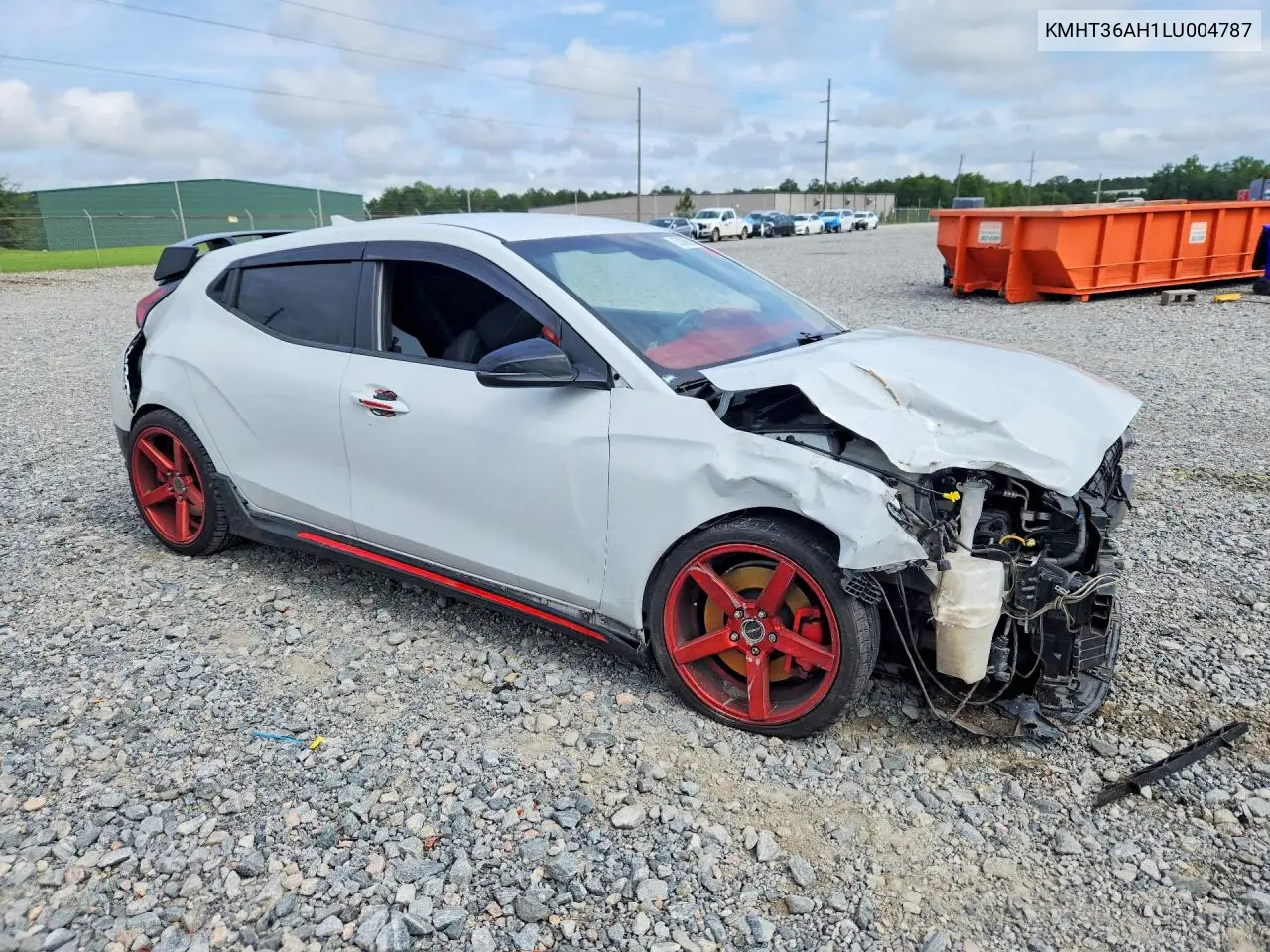 2020 Hyundai Veloster N Base VIN: KMHT36AH1LU004787 Lot: 55309626