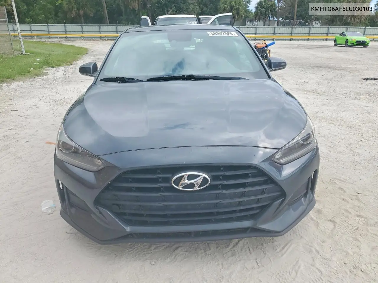 2020 Hyundai Veloster 2.0L Premium VIN: KMHTG6AF5LU030103 Lot: 58992566