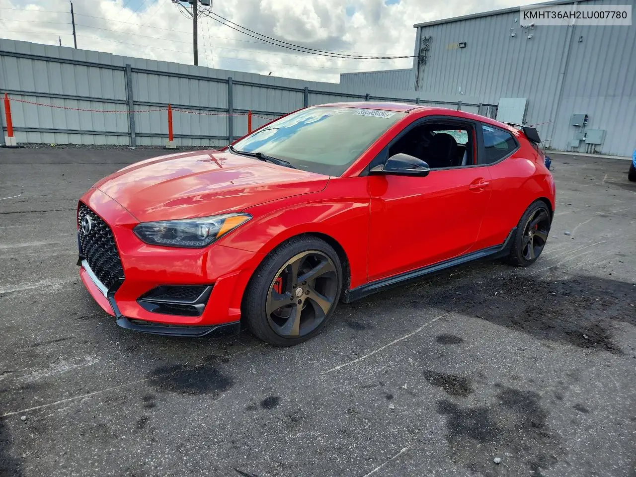 2020 Hyundai Veloster N Base VIN: KMHT36AH2LU007780 Lot: 59555036