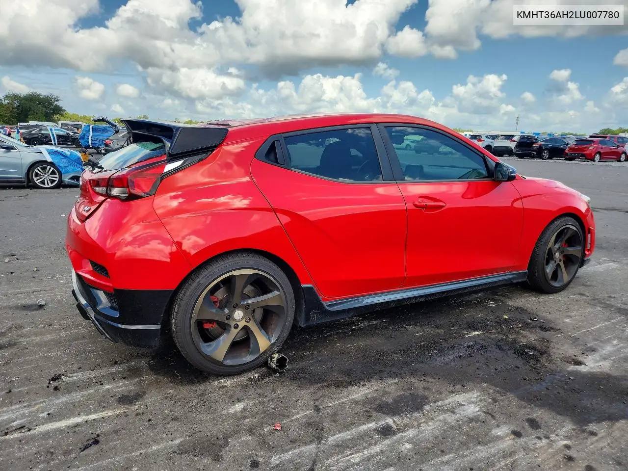 2020 Hyundai Veloster N Base VIN: KMHT36AH2LU007780 Lot: 59555036