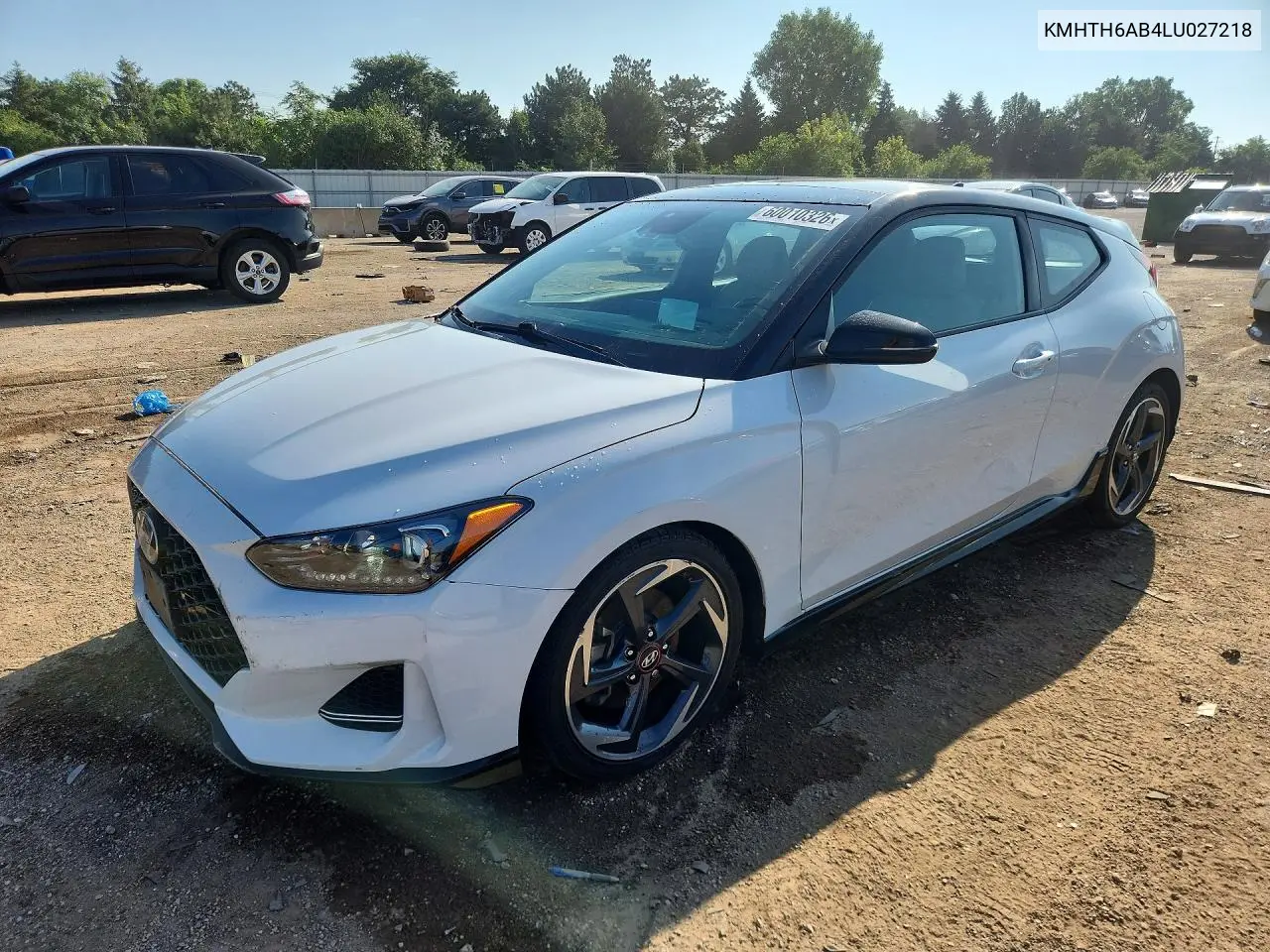2020 Hyundai Veloster Turbo Ultimate VIN: KMHTH6AB4LU027218 Lot: 60010326