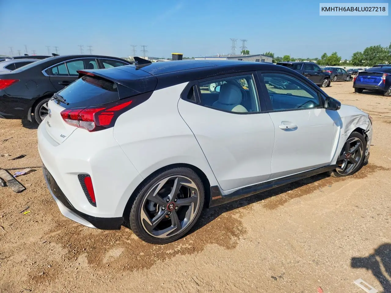 2020 Hyundai Veloster Turbo Ultimate VIN: KMHTH6AB4LU027218 Lot: 60010326