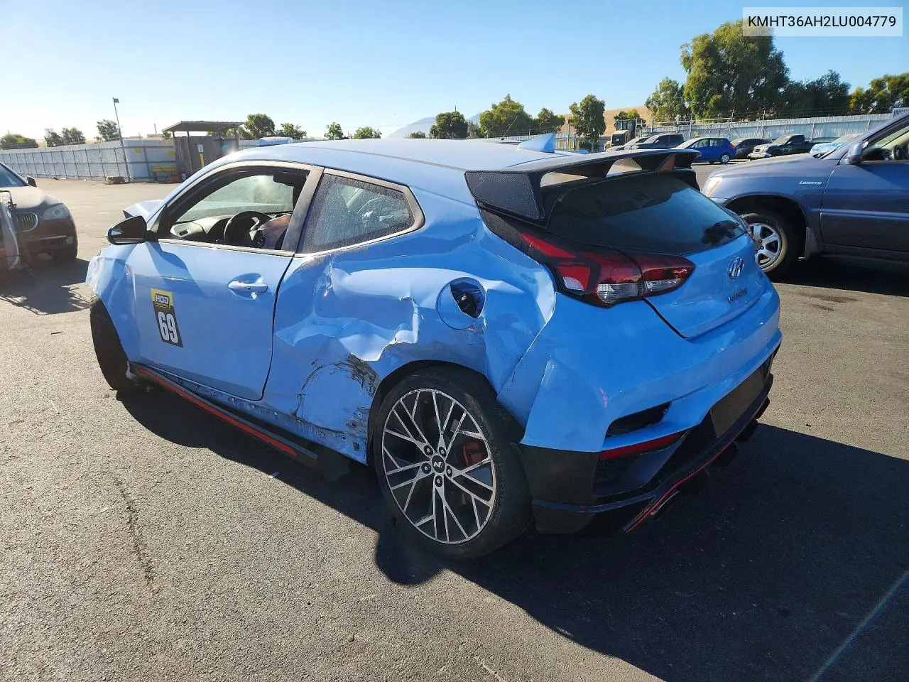 2020 Hyundai Veloster N Base VIN: KMHT36AH2LU004779 Lot: 61409976